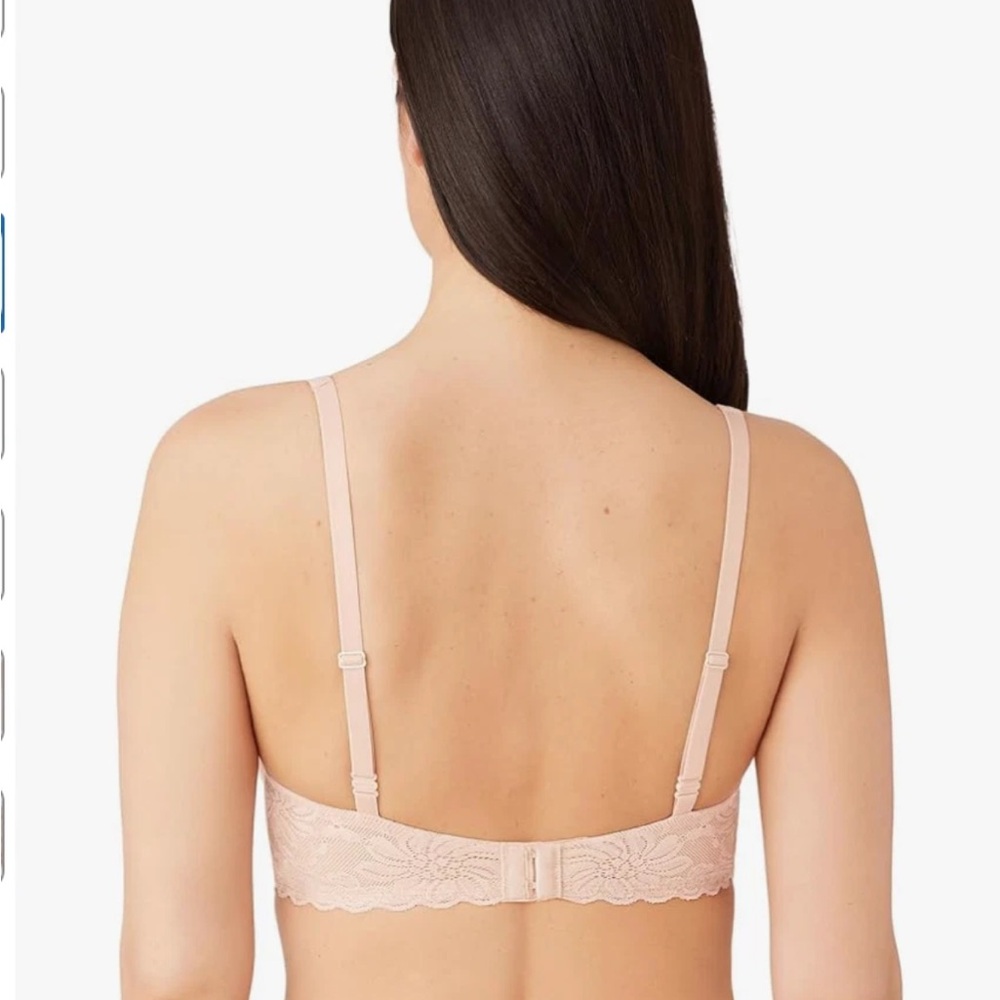 Wacoa Soft Sense Lace Underwire Bra 32D Rose Dust - Picture 2 of 8